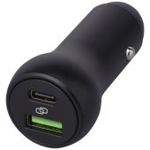 Pilot 55 W USB-C/USB-A -kaksoislaturi autoon Musta
