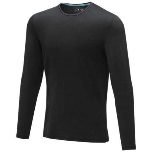 Ponoka pitkähihainen miesten orgaaninen t-paita Musta, hinta 5,98€