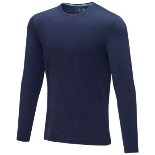 Ponoka pitkähihainen miesten orgaaninen t-paita Navy, hinta 5,98€
