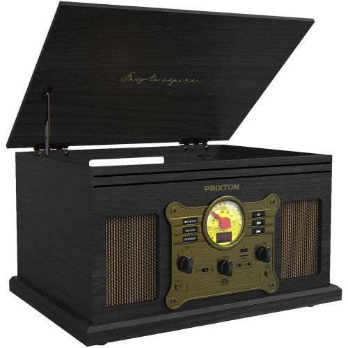 Prixton Century vinyylilevysoitin ja musiikkisoitin Musta, hinta 286,04€