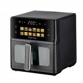 Prixton Cook Organics 6L kaksoislämmitys-kiertoilmakypsennin Musta
