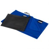 Raquel-urheilupyyhe RPET-materiaalista, pussissa 80 x 30 cm Royal sininen