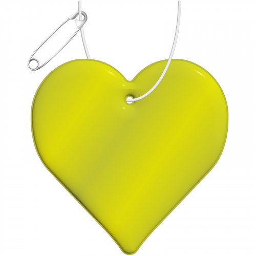 RFX™ H-09 ripustettava PVC-heijastin, sydän Neonkeltainen, hinta 1,16€