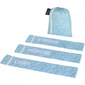 Ria kolmiosainen jumppakuminauhanauhasarja Valkoinen