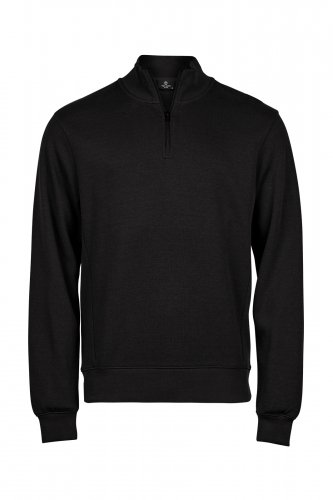 RIBBED INTERLOCK HALF ZIP Black S, hinta 57,90€