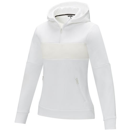 Sayan naisten puolivetoketjullinen anorakkihupullinen svetari Valkoinen, hinta 65,46€