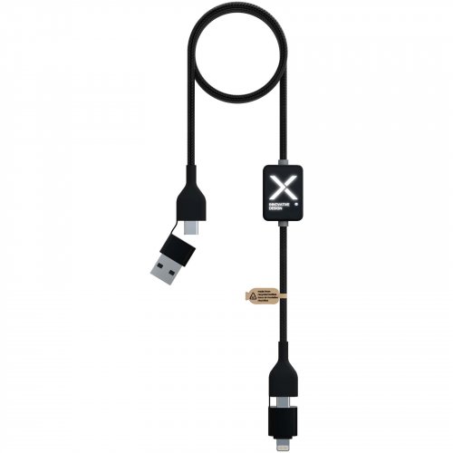 SCX.design C32 latauskaapeli, jossa on valaistu logo ja kytkin valolle, 60 W Musta, hinta 23,24€
