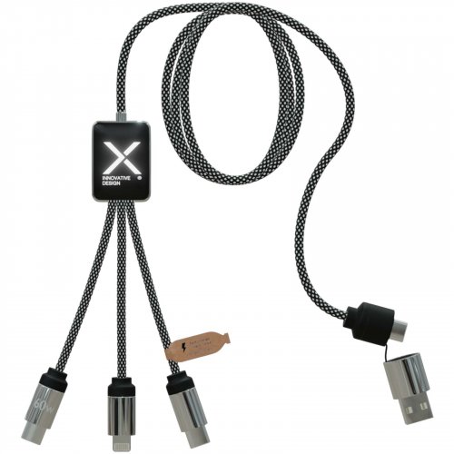 SCX.design C33 60 W:n Type-C-latauskaapeli, jossa on kaksi valaistua logoa Meleerattu musta, hinta 23,24€
