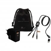 SCX.design C55 laturi ja kaapeli-sarja, 65 W Musta