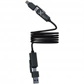 SCX.design C59 100 W:n magneettinen silikonilatauskaapeli Musta