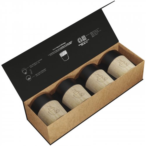 SCX.design D06 4-osainen magneettinen keraaminen kahvimukisetti Musta, hinta 68€