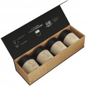 SCX.design D06 4-osainen magneettinen keraaminen kahvimukisetti Musta