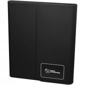 SCX.design O18 A5-muistikirja langattomalla 5 W:n / 4000 mAh:n varavirtalähteellä ja valaistuvalla logolla Musta