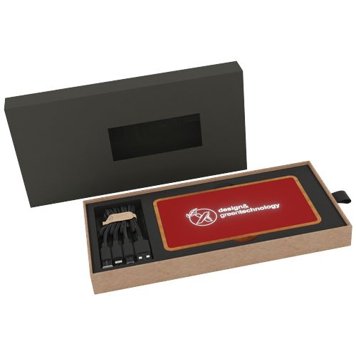 SCX.design P36 5000 mAh:n valaistuva langaton varavirtalähde Keskipunainen Puu, hinta 71,72€