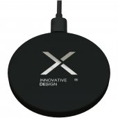 SCX.design W37 erittäin ohut, kierrätetystä alumiinista valmistettu 15 W:n langaton latausalusta Musta