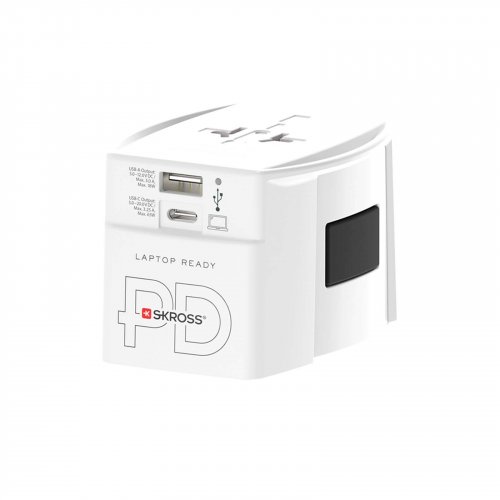 SKROSS® MUV AC65PD -world adapteri USB-C-kaapelilla Valkoinen, hinta 66,48€