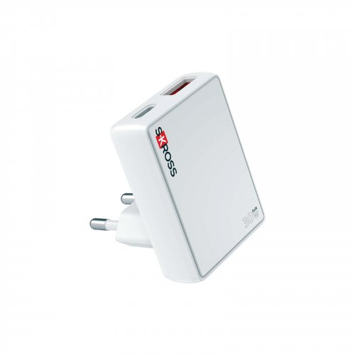 SKROSS® Slim 30 W:n seinälaturi (Eurooppa) Valkoinen, hinta 27,88€