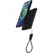 SMART 5000 mAh magneettinen kaulanauhavaravirta kierrätysmuovista Musta