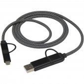 SMART 65 W, 100 cm, RCS-sertifioitu magneettinen 5-in-1-latauskaapeli Musta