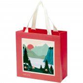 Smartfold 230 g/m² -paperikassi, narukahvat ja kiiltolaminointi – 24 x 10 x 24 cm Valkoinen