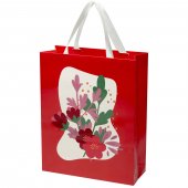 Smartfold 230 g/m² -paperikassi, narukahvat ja kiiltolaminointi – 31 x 12 x 39 cm Valkoinen
