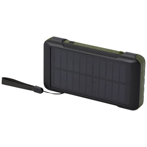 Soldy 10 000 mAh:n RCS-kierrätetystä muovista valmistettu aurinkodynamovaravirtalähde Armyvihreä, hinta 69,74€