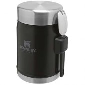 Stanley Legendary 400 ml:n einespurkki lusikkahaarukalla Mattamusta
