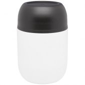 Supo 480 ml:n kaksiseinäinen kierrätetystä ruostumattomasta teräksestä valmistettu lounasrasia taiteltavalla lusikalla Valkoinen