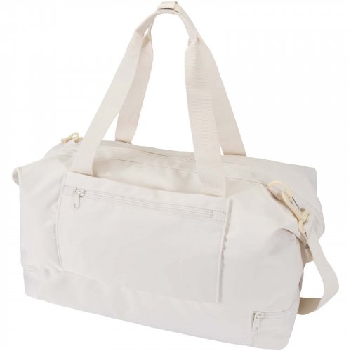 Trip Aware™ kierrätetystä materiaalista valmistettu 42 litran duffelimatkalaukku Off white, hinta 33,92€