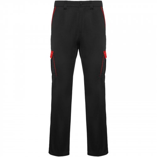 Trooper työhousut 250 g/m2 Musta Punainen, hinta 23,68€