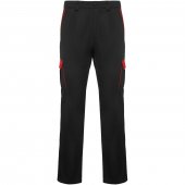 Trooper työhousut 250 g/m2 Musta Punainen