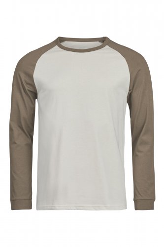 UNLABELED PITKÄHIHAINEN BASEBALL TEE Cement/clay XS, hinta 18,50€