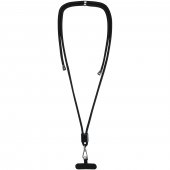 Vega älypuhelinkaulanauha säädettävä kierrätetystä materiaalista valmistettu Musta