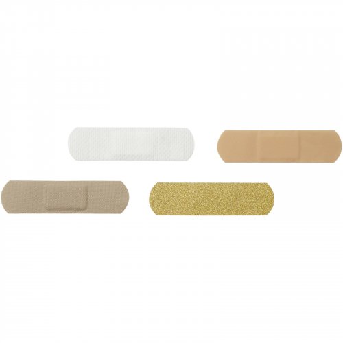 Viisiosainen laastarisetti täysväripainetulla kartonkikuorella Valkoinen, hinta 1,24€