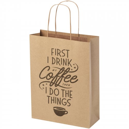 Voimapaperikassi 120 g/m2 kierrekahvoilla – 24 x 9 x 32 cm Kraft ruskea, hinta 3,04€