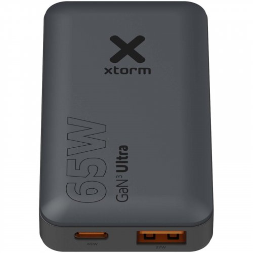 Xtorm 65 W:n Fast Travel matklaturi kaapelilla ja adapteripäillä Musta, hinta 59,98€