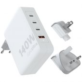 Xtorm XVC2140 GaNUltra 140 W matkalaturi 240 W USB-C PD -kaapelilla Valkoinen
