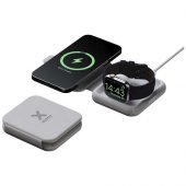 Xtorm XWF21 15 W:n taitettava langaton 2-in-1-matkalaturi Harmaa