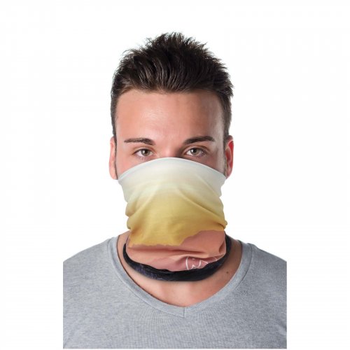 Zoya monikäyttöinen RPET-sublimaatiohuivi  fleecekerroksella ja reunuksilla Musta, hinta 8,06€