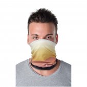 Zoya monikäyttöinen RPET-sublimaatiohuivi  fleecekerroksella ja reunuksilla Musta